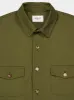 Khaki Cotton Twill Overshirt sold by Fashion Clinic
