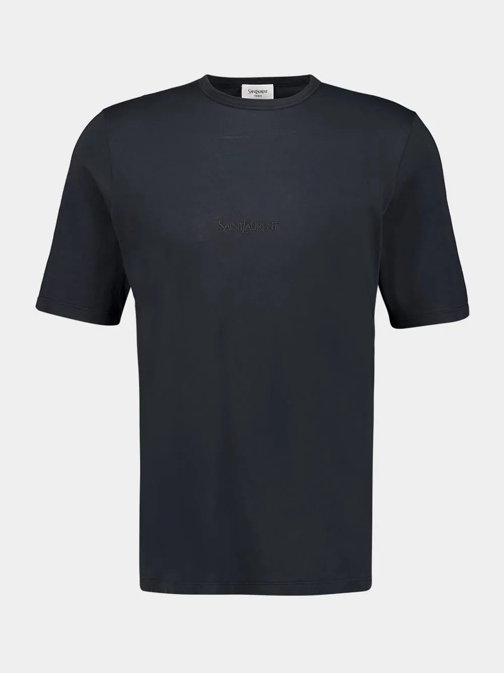 Tonal Embroidered Cotton T-Shirt sold by Fashion Clinic