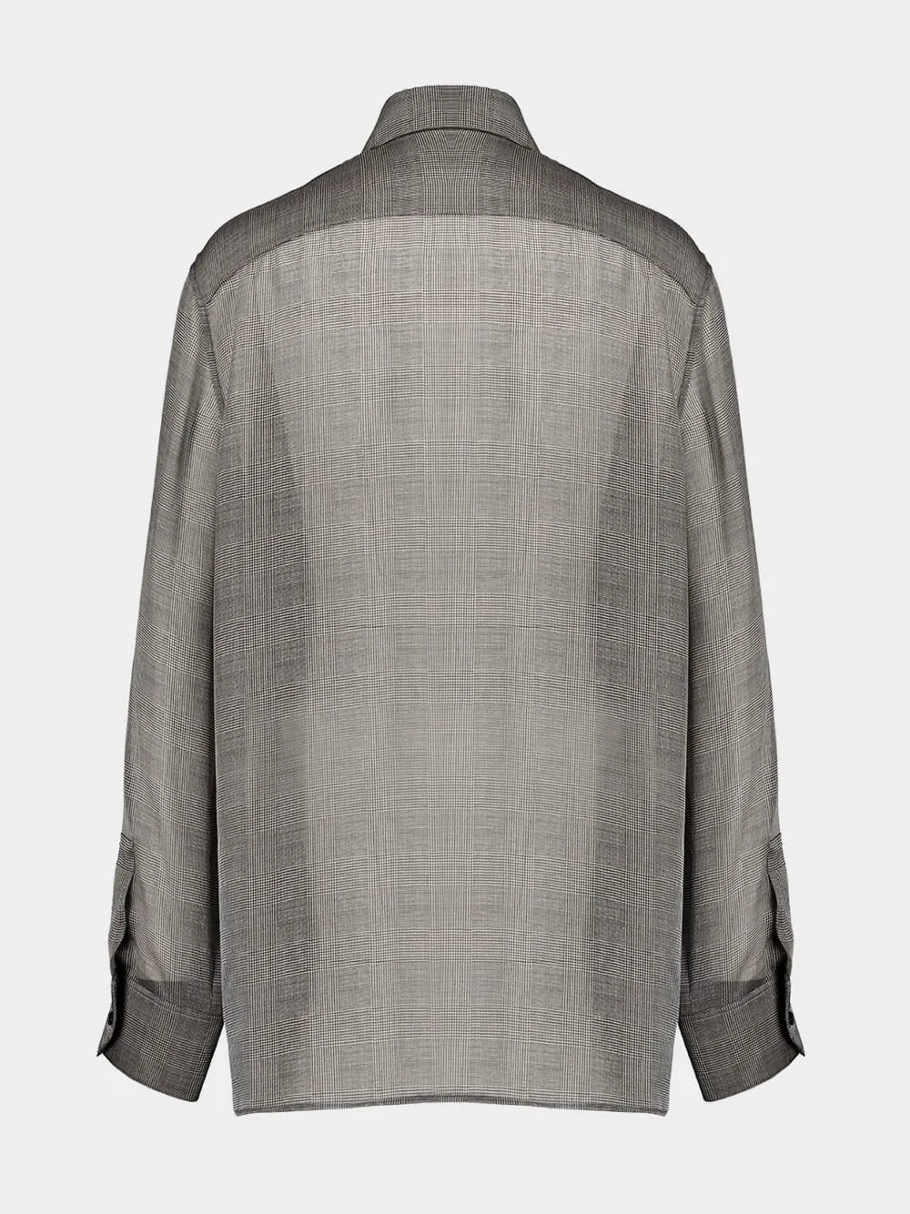 Sheer Prince of Wales Silk Shirt sold by Fashion Clinic product image thumbnail 3