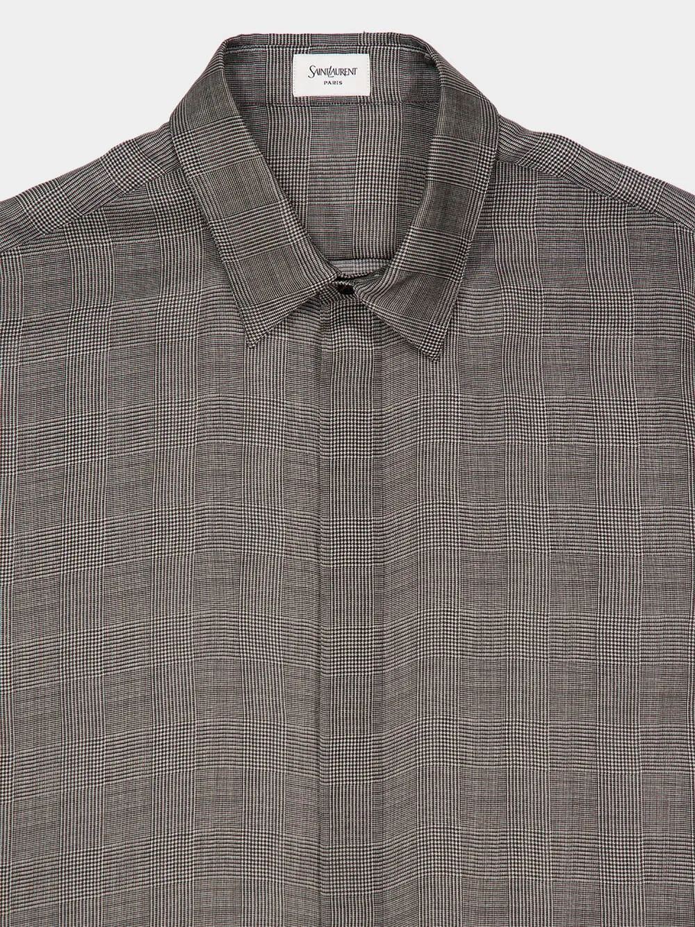 Sheer Prince of Wales Silk Shirt sold by Fashion Clinic product image thumbnail 4