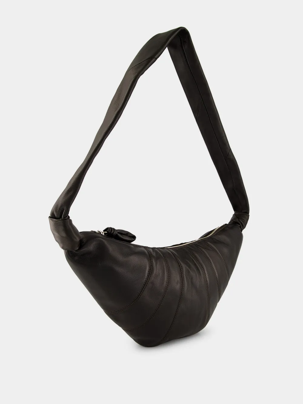 Medium Croissant Bag in Dark Chocolate Nappa Leather sold by Fashion Clinic product image thumbnail 4