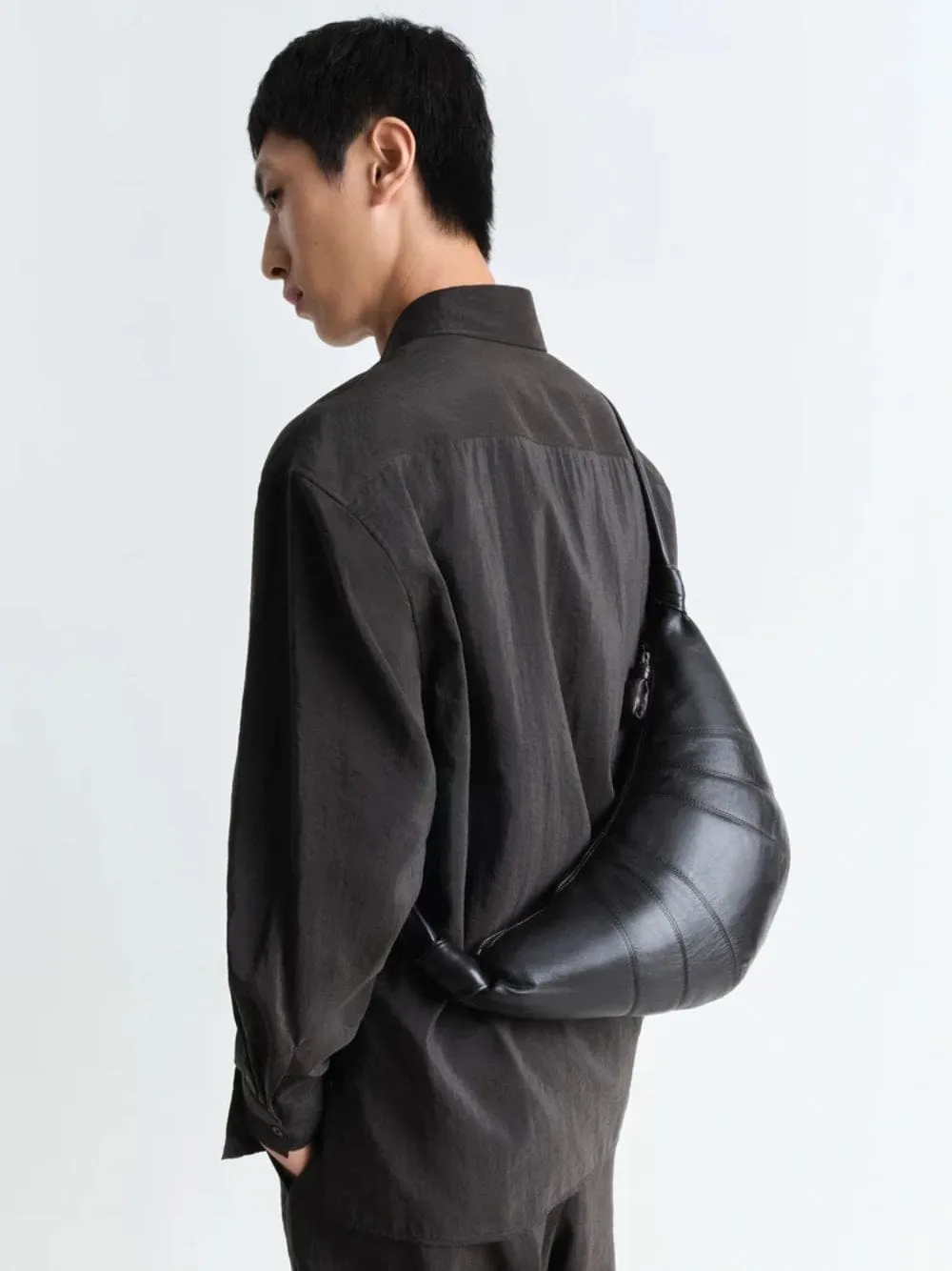 Medium Croissant Bag in Dark Chocolate Nappa Leather sold by Fashion Clinic product image thumbnail 2