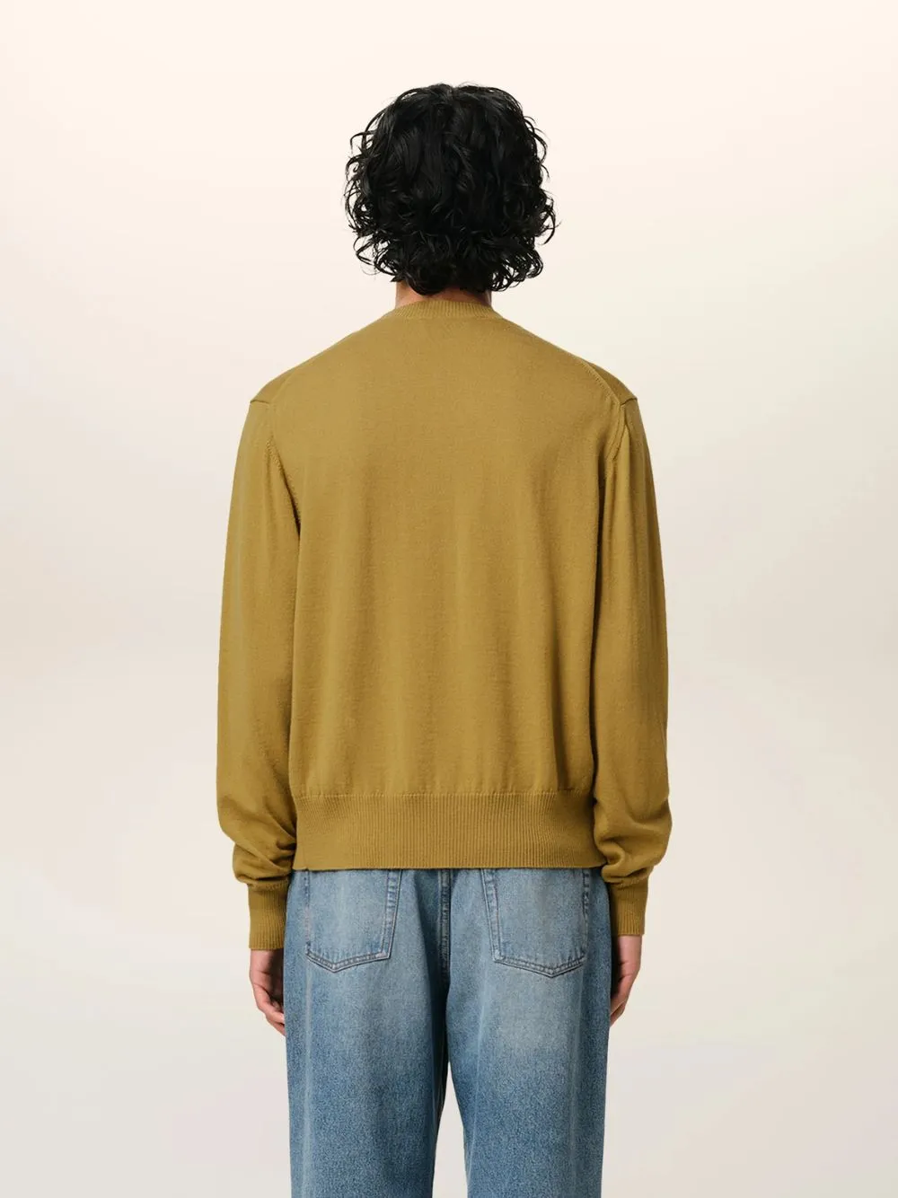 Mustard Wool Crew Neck Sweater sold by Fashion Clinic product image thumbnail 4