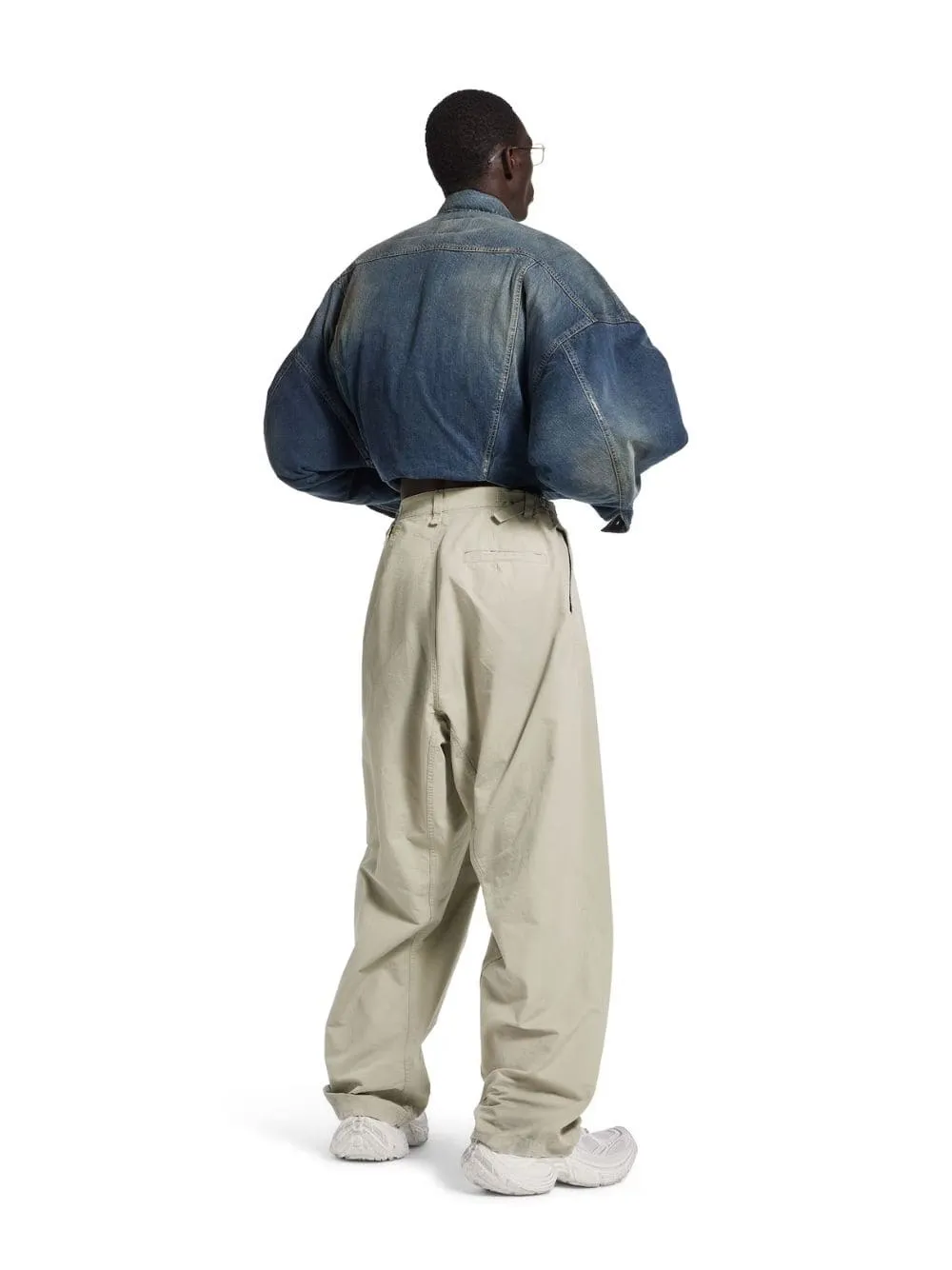 Beige Minimal Cargo Pants sold by Fashion Clinic product image thumbnail 4