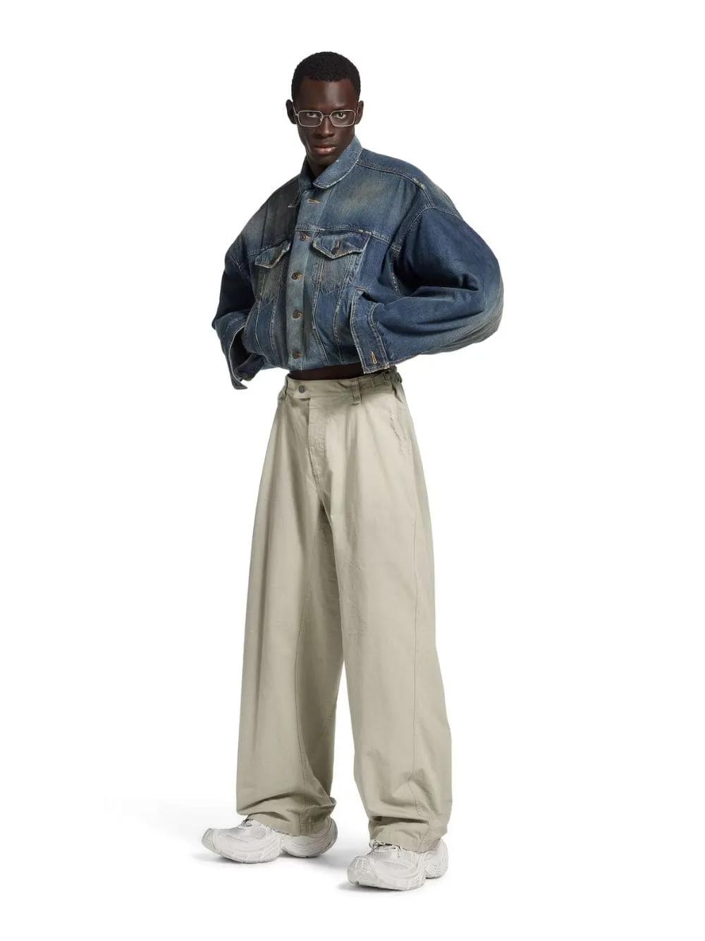 Beige Minimal Cargo Pants sold by Fashion Clinic product image thumbnail 2