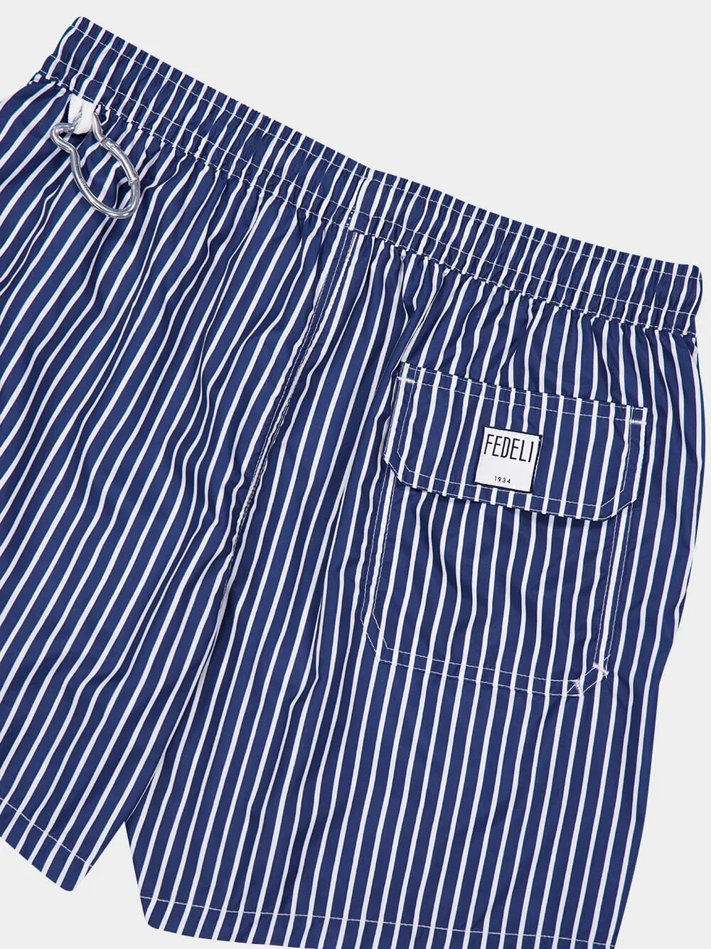 Dark Blue Striped Swim Trunks sold by Fashion Clinic product image thumbnail 4