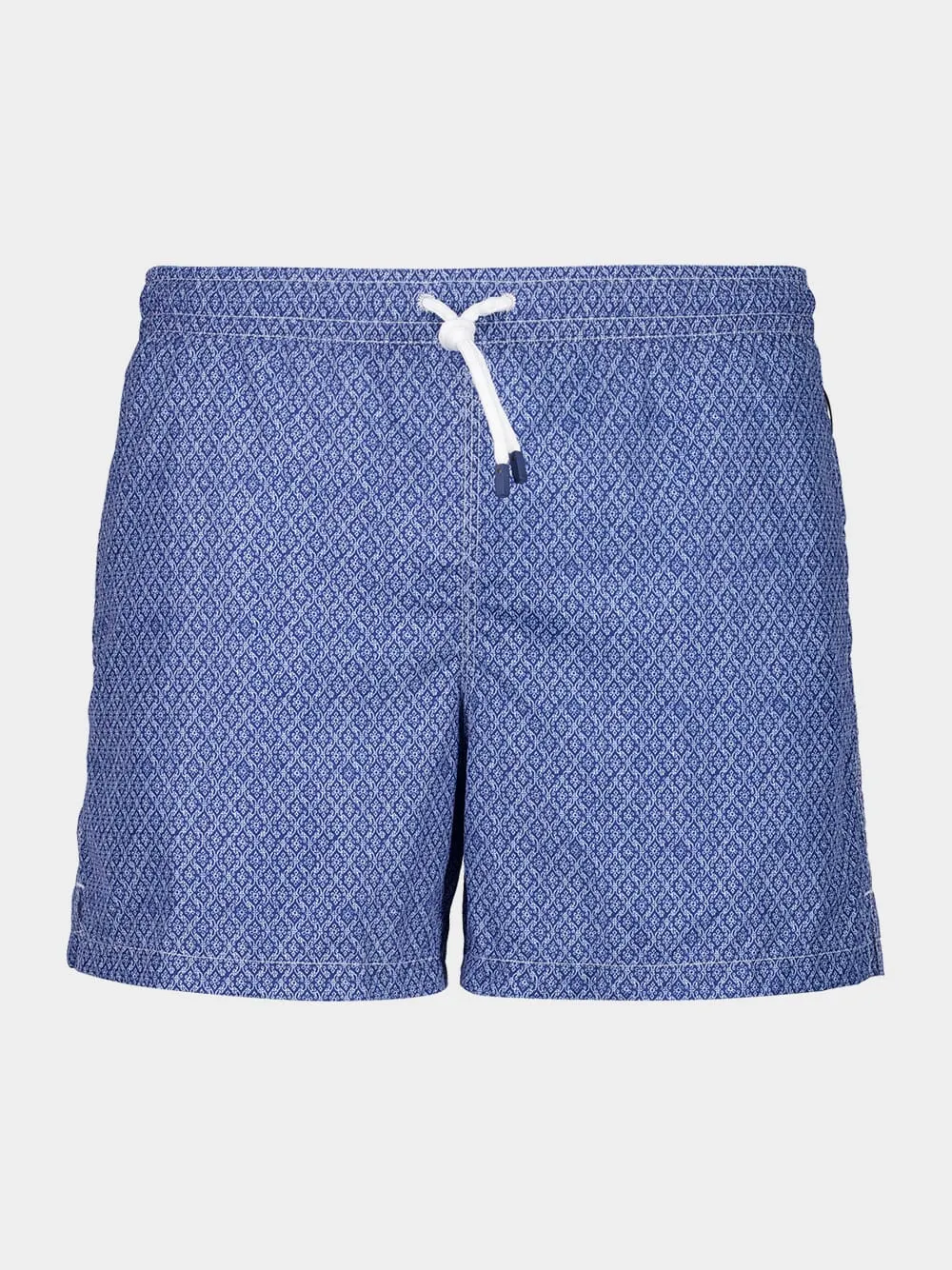 Dark Blue Diamond Weave Swim Shorts sold by Fashion Clinic