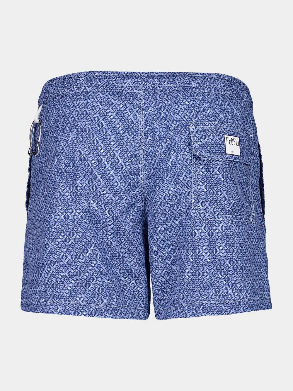 Dark Blue Diamond Weave Swim Shorts sold by Fashion Clinic product image thumbnail 2