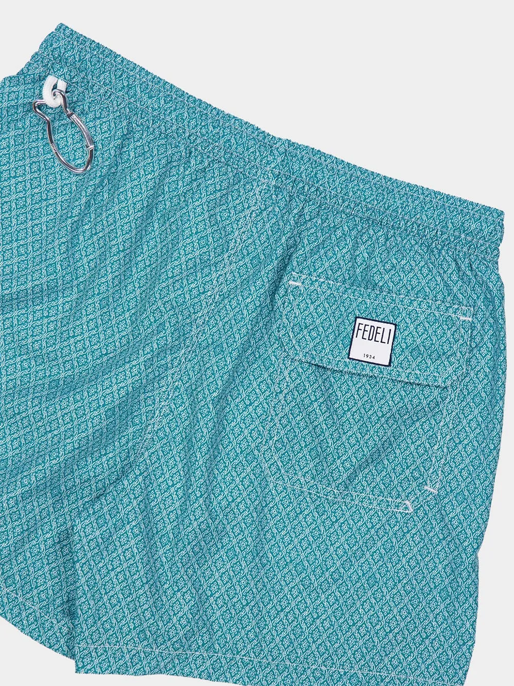 Green Diamond Weave Swim Shorts sold by Fashion Clinic product image thumbnail 4