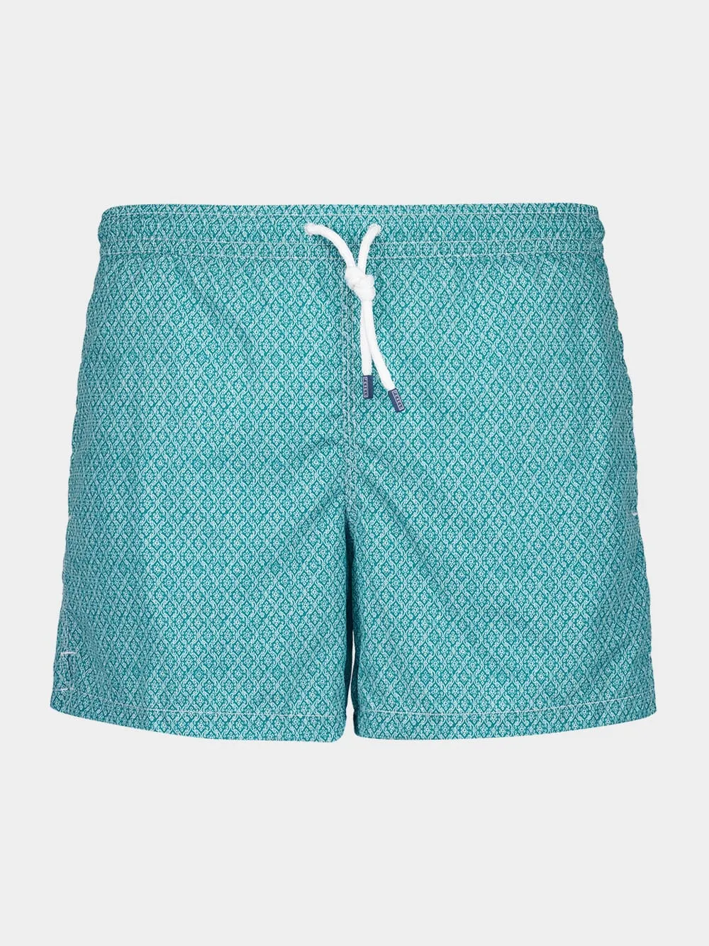 Green Diamond Weave Swim Shorts sold by Fashion Clinic