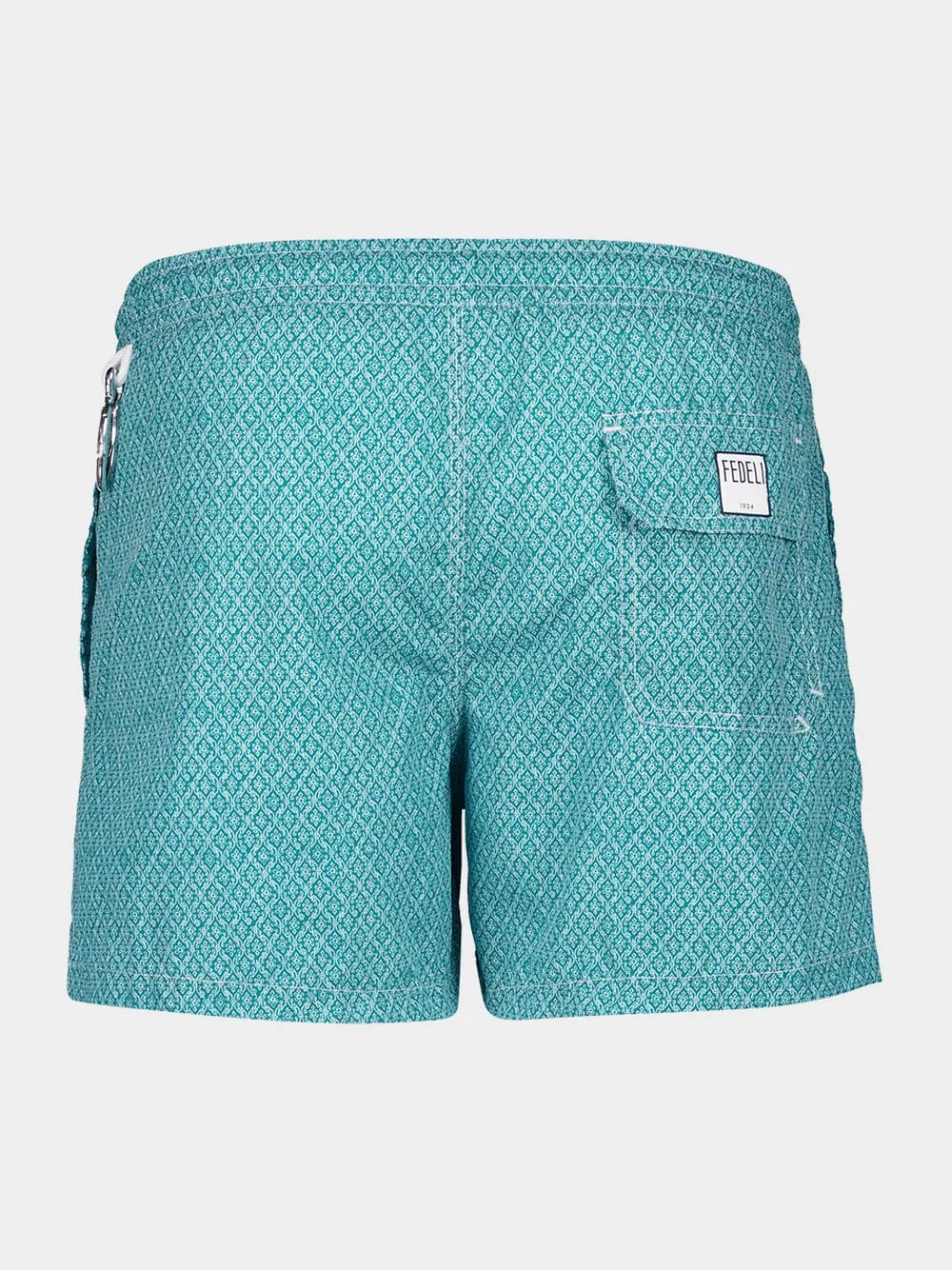 Green Diamond Weave Swim Shorts sold by Fashion Clinic product image thumbnail 2