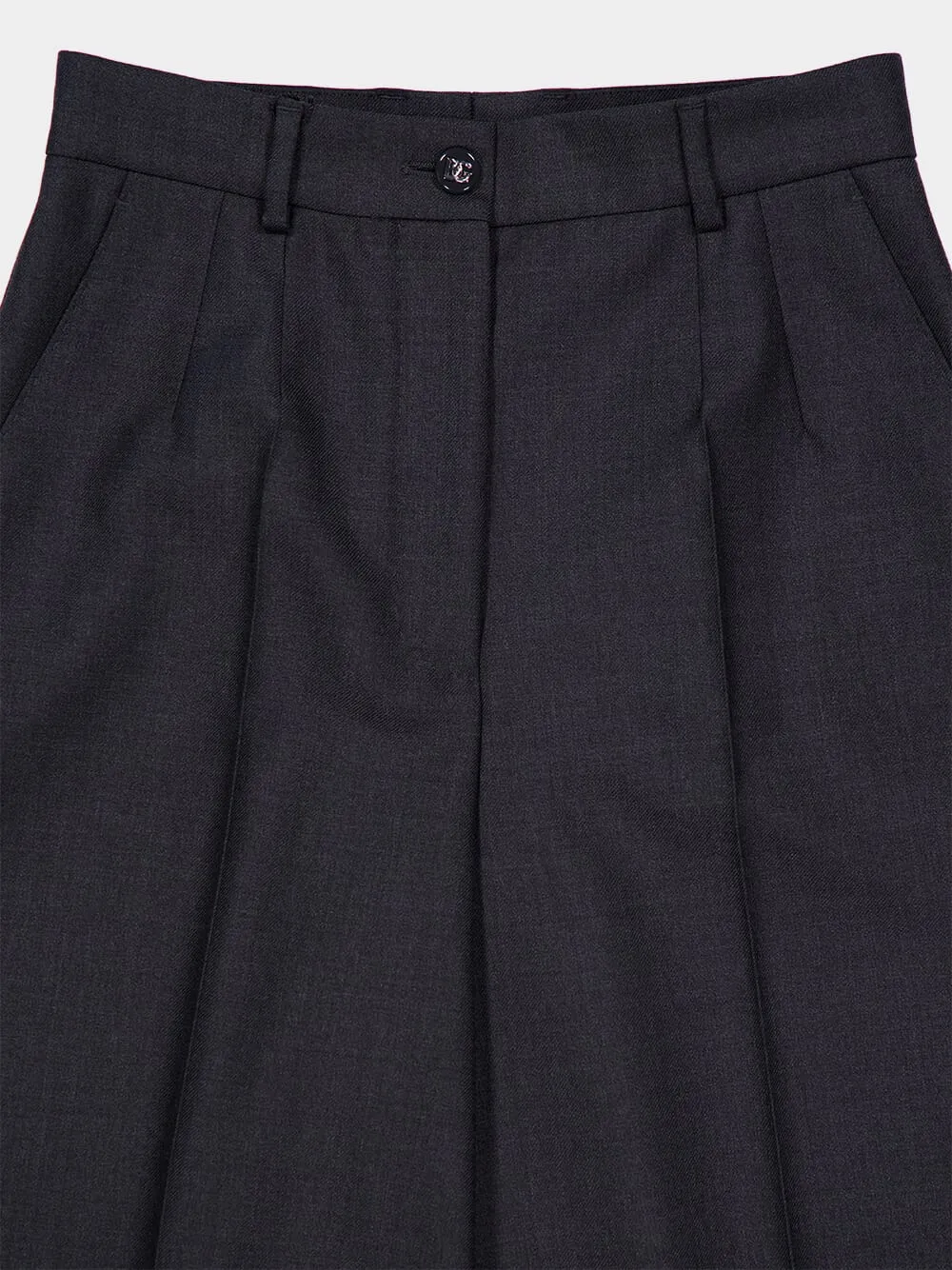 Grey Wool Palazzo Pants sold by Fashion Clinic product image thumbnail 5
