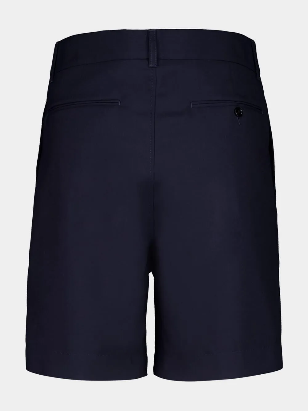 Dark Blue Virgin Wool Tailored Shorts sold by Fashion Clinic product image thumbnail 2