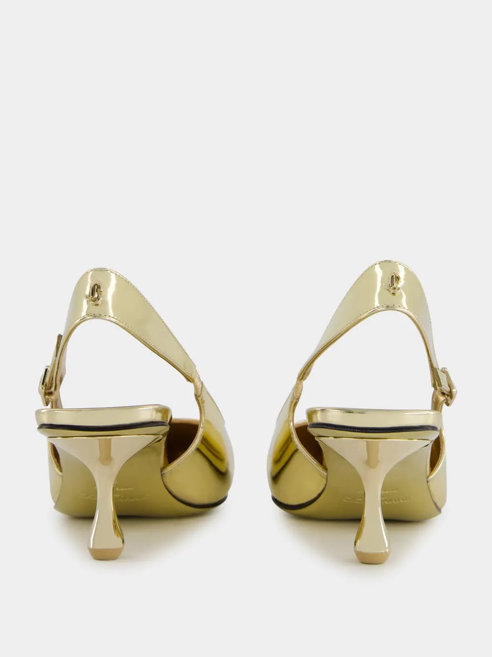 Gold Amel Slingback Pumps sold by Fashion Clinic product image thumbnail 5