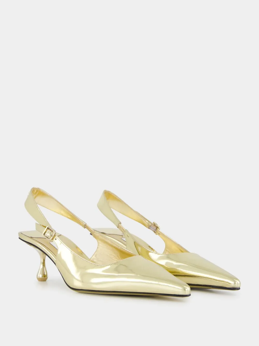 Gold Amel Slingback Pumps sold by Fashion Clinic product image thumbnail 3