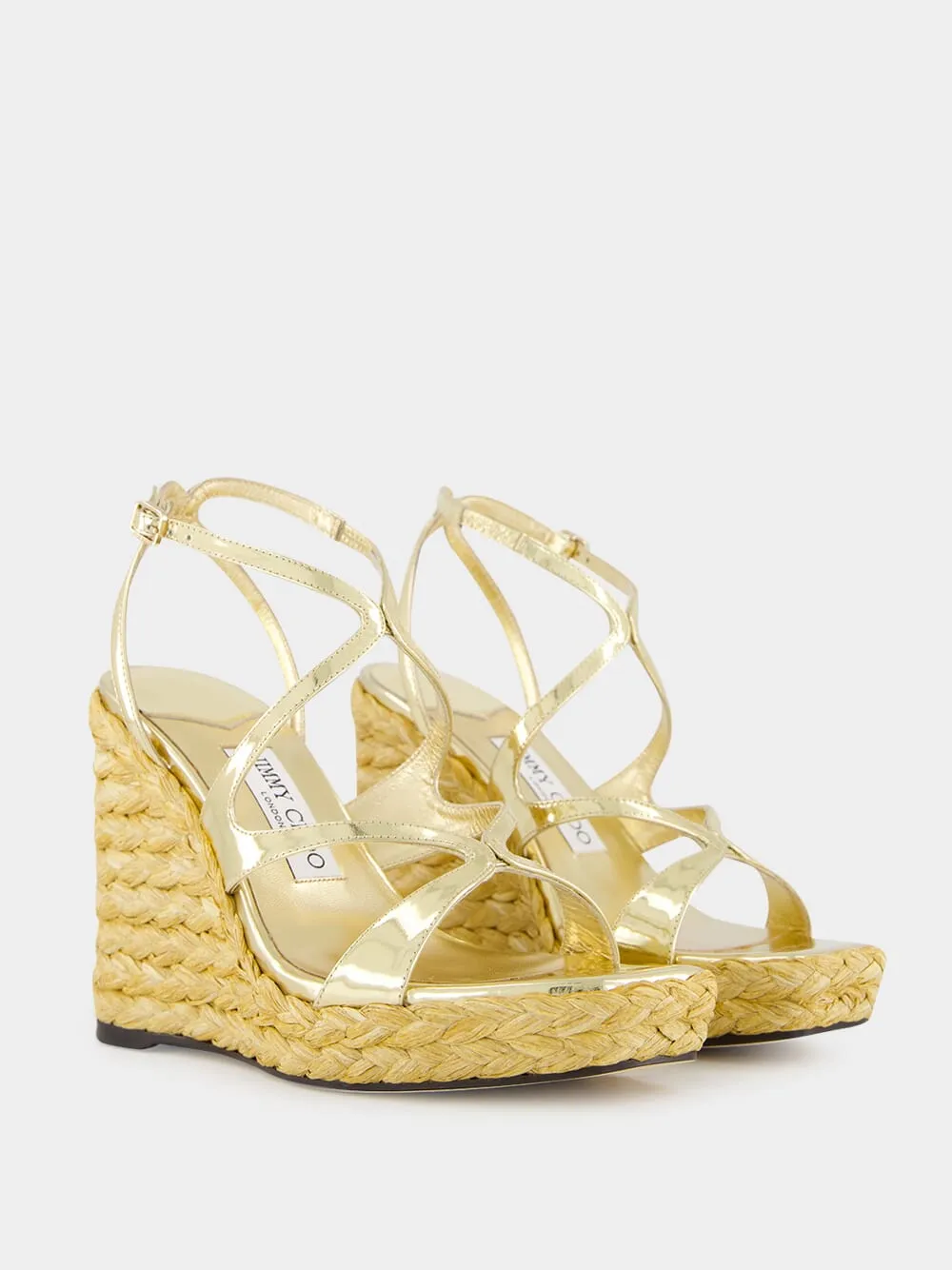 Gold Ayla Wedge Sandals sold by Fashion Clinic product image thumbnail 3