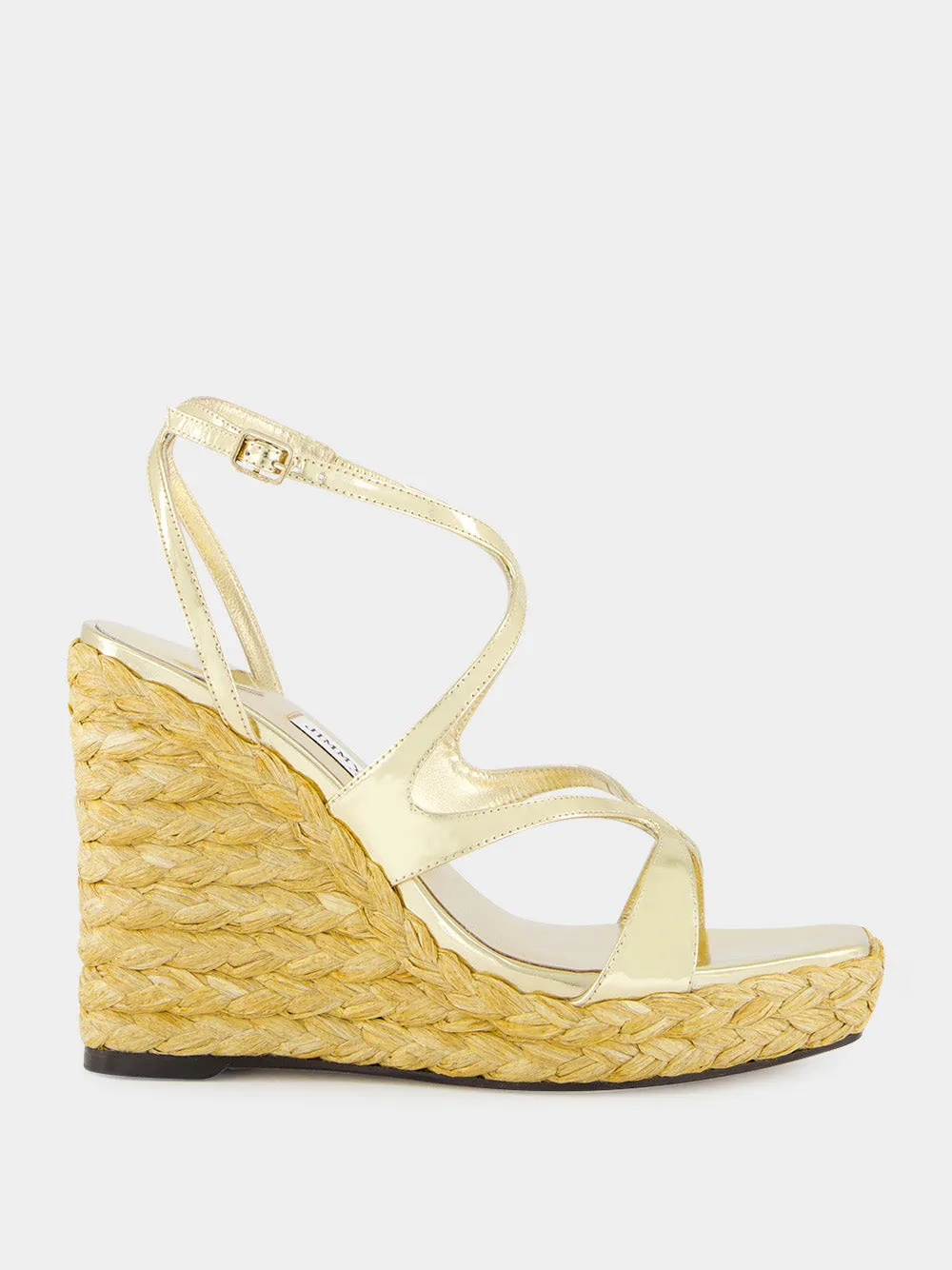 Gold Ayla Wedge Sandals sold by Fashion Clinic