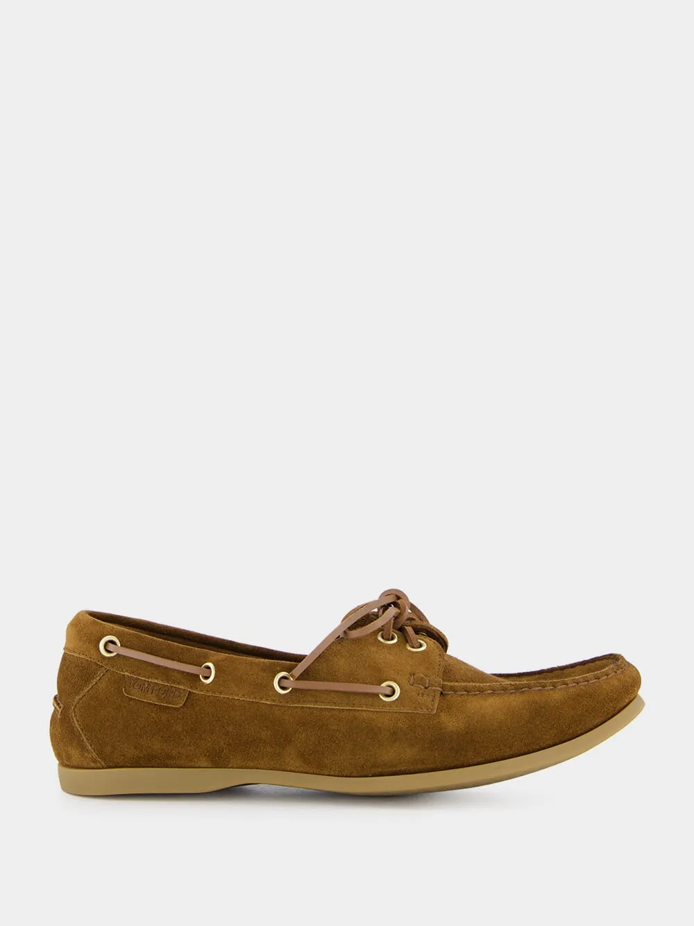 Tobacco Brown Robin Suede Loafers sold by Fashion Clinic