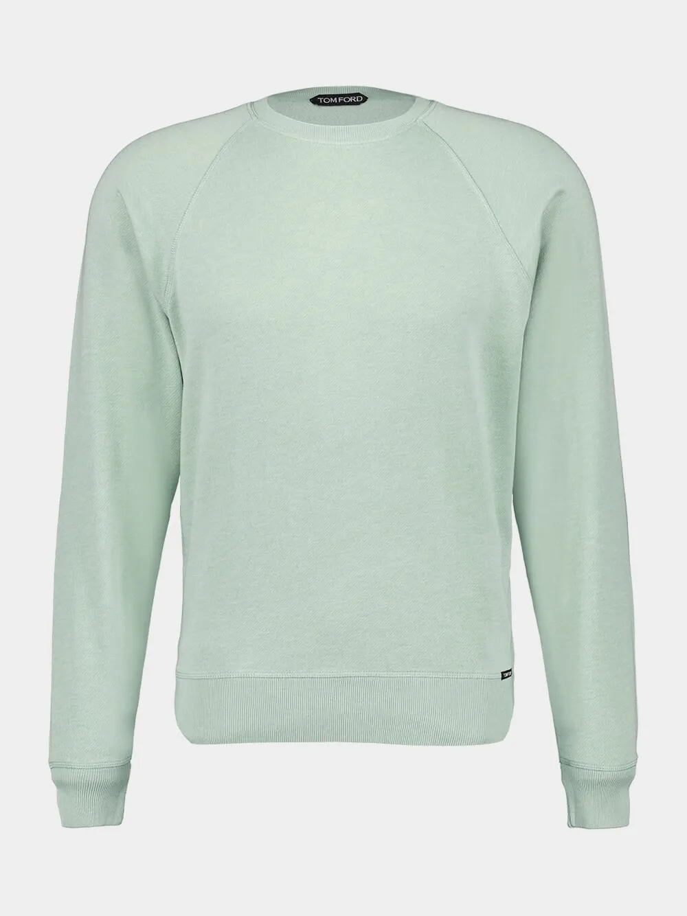 Pistachio Crewneck Cotton Sweatshirt sold by Fashion Clinic