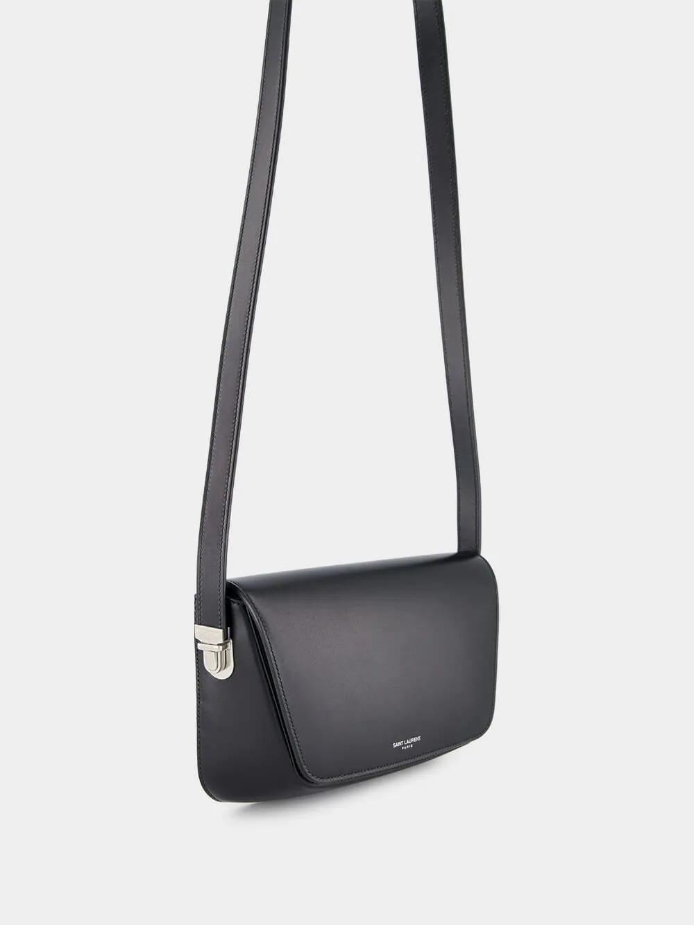 Black Small Leather Crossbody Bag sold by Fashion Clinic product image thumbnail 3