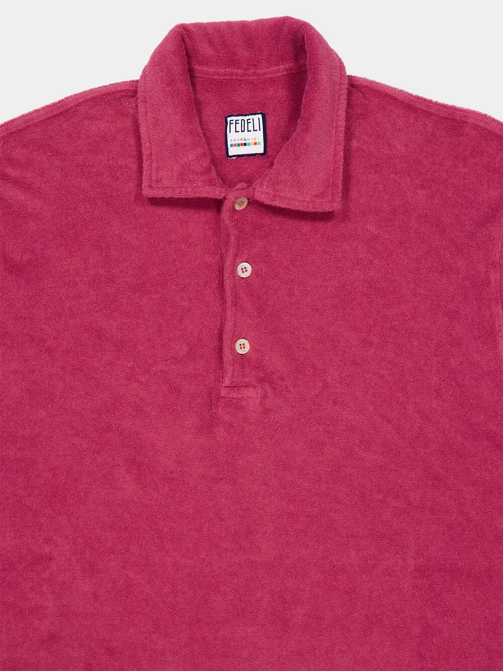 Pink Terry Cotton Polo Shirt sold by Fashion Clinic product image thumbnail 3
