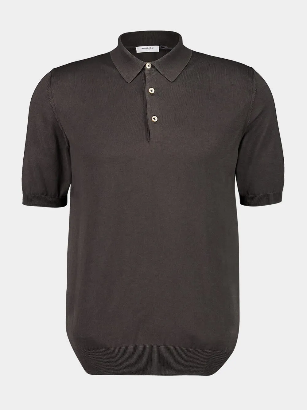 Dark Grey Regular Fit Cotton Polo sold by Fashion Clinic