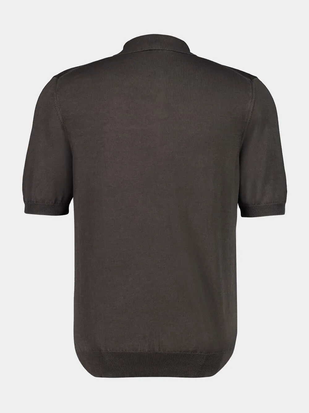 Dark Grey Regular Fit Cotton Polo sold by Fashion Clinic product image thumbnail 2