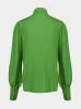 Green Silk Georgette Button-Down Shirt sold by Fashion Clinic