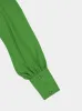 Green Silk Georgette Button-Down Shirt sold by Fashion Clinic