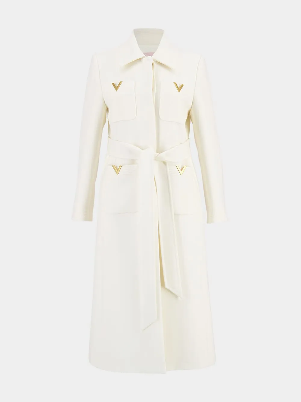 Ivory Drill Double Coat sold by Fashion Clinic product image thumbnail 2