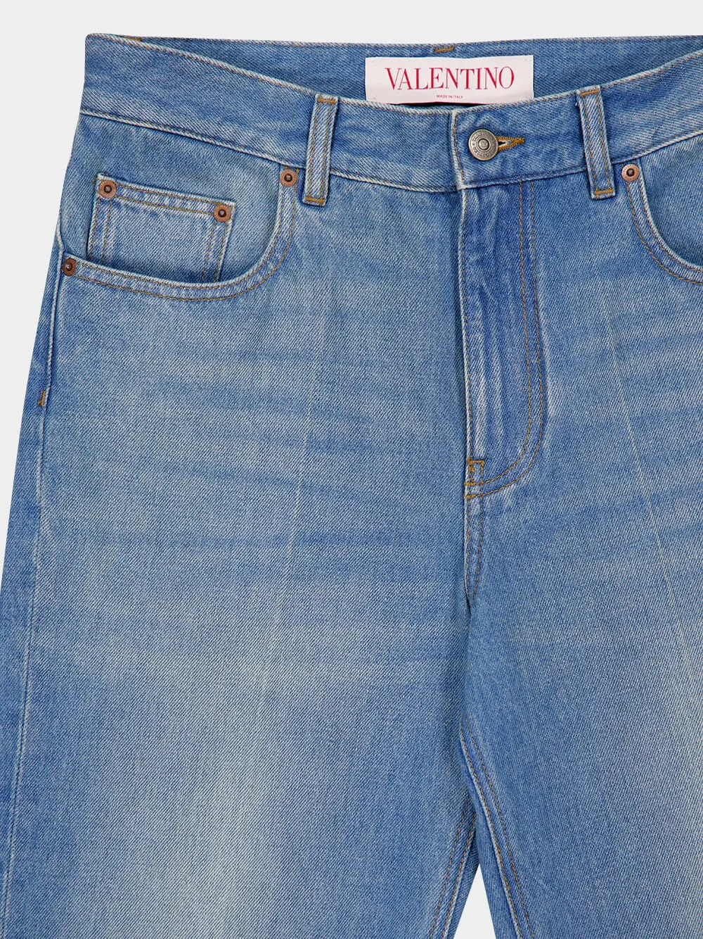 Blue Denim Trousers with Jacquard Trims sold by Fashion Clinic product image thumbnail 5