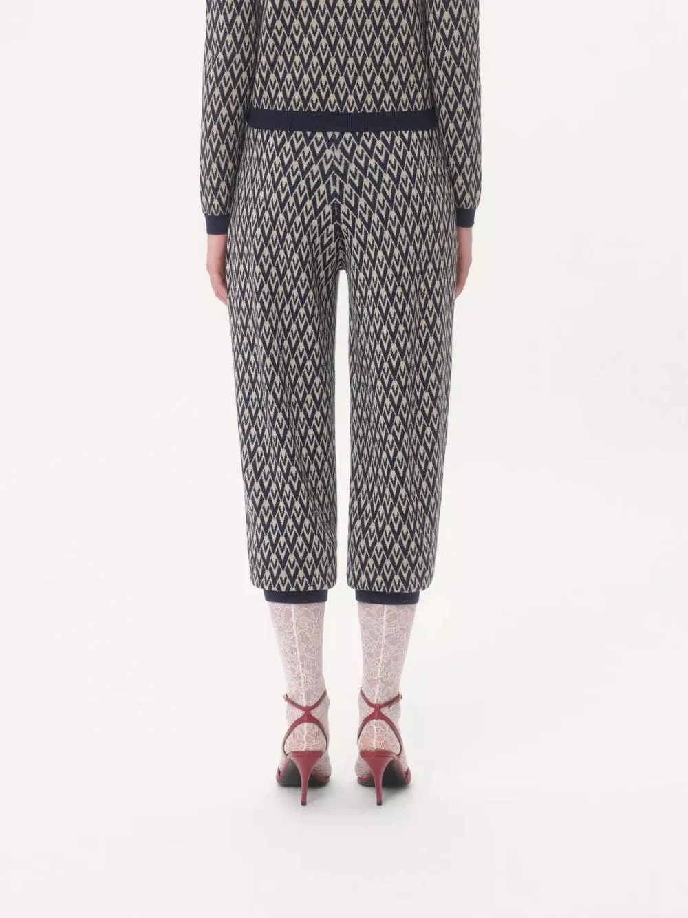 Toute la V Jacquard Wool Knit Trousers sold by Fashion Clinic product image thumbnail 4