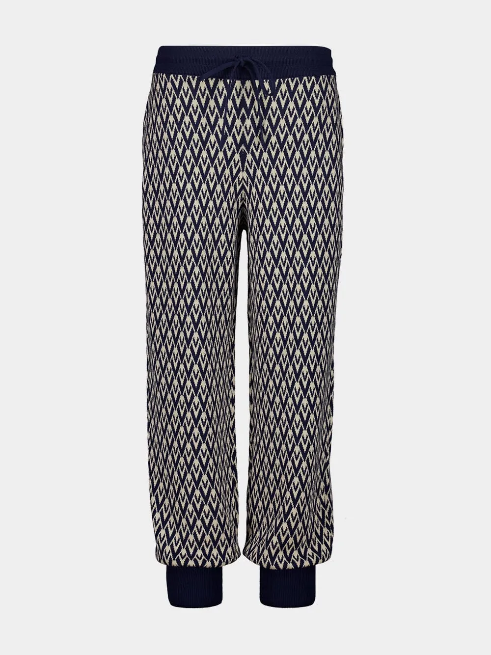 Toute la V Jacquard Wool Knit Trousers sold by Fashion Clinic