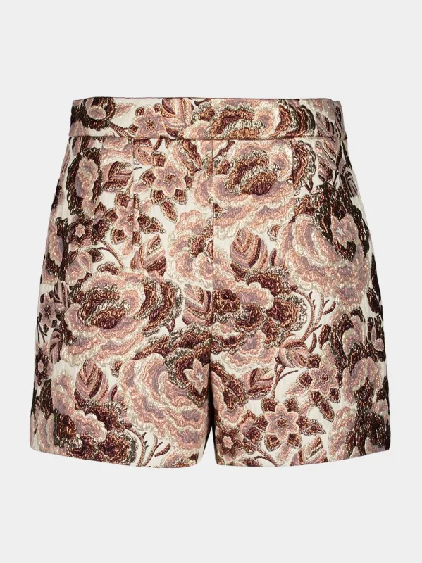 Rose Lurex Matelassé Shorts made by Valentino Garavani