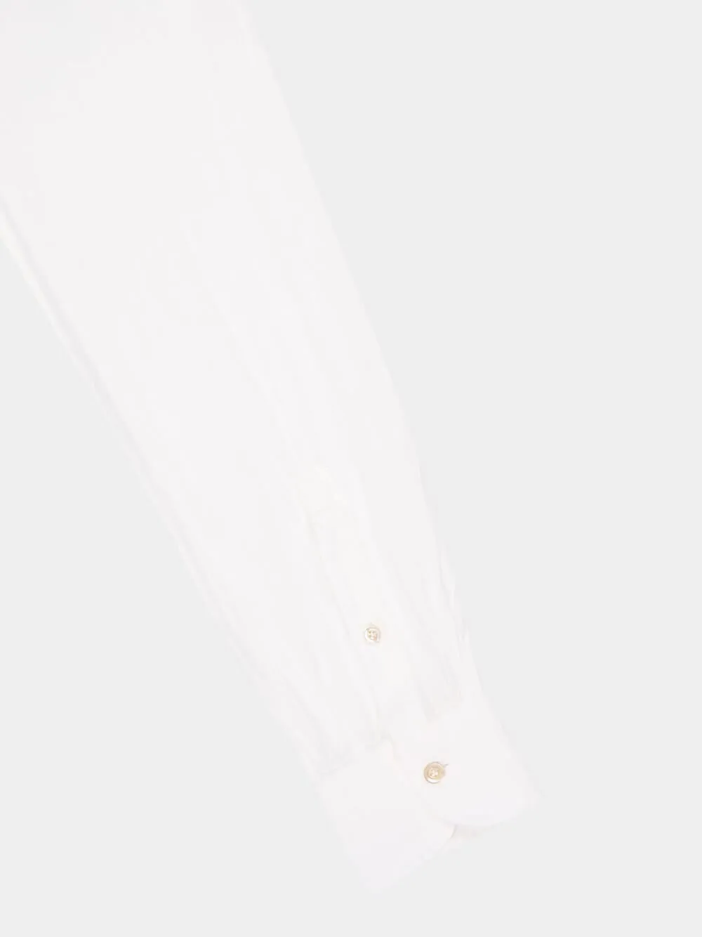 White Regular Fit Linen Button-Up Shirt sold by Fashion Clinic product image thumbnail 4