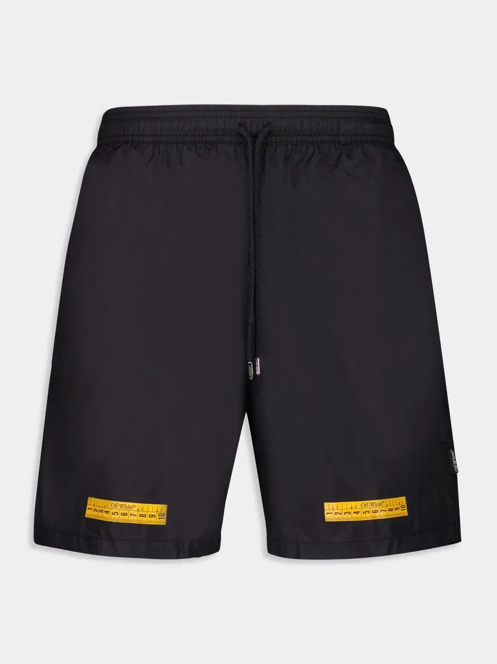 Black Tape-Detail Swim Shorts sold by Fashion Clinic