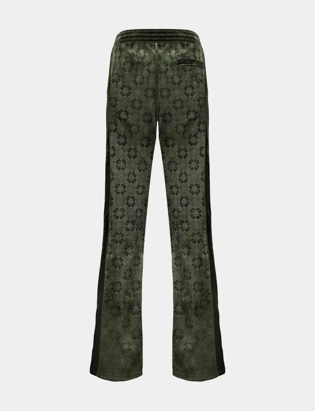 Green Monogram Velvet Jogger Pants sold by Fashion Clinic product image thumbnail 4