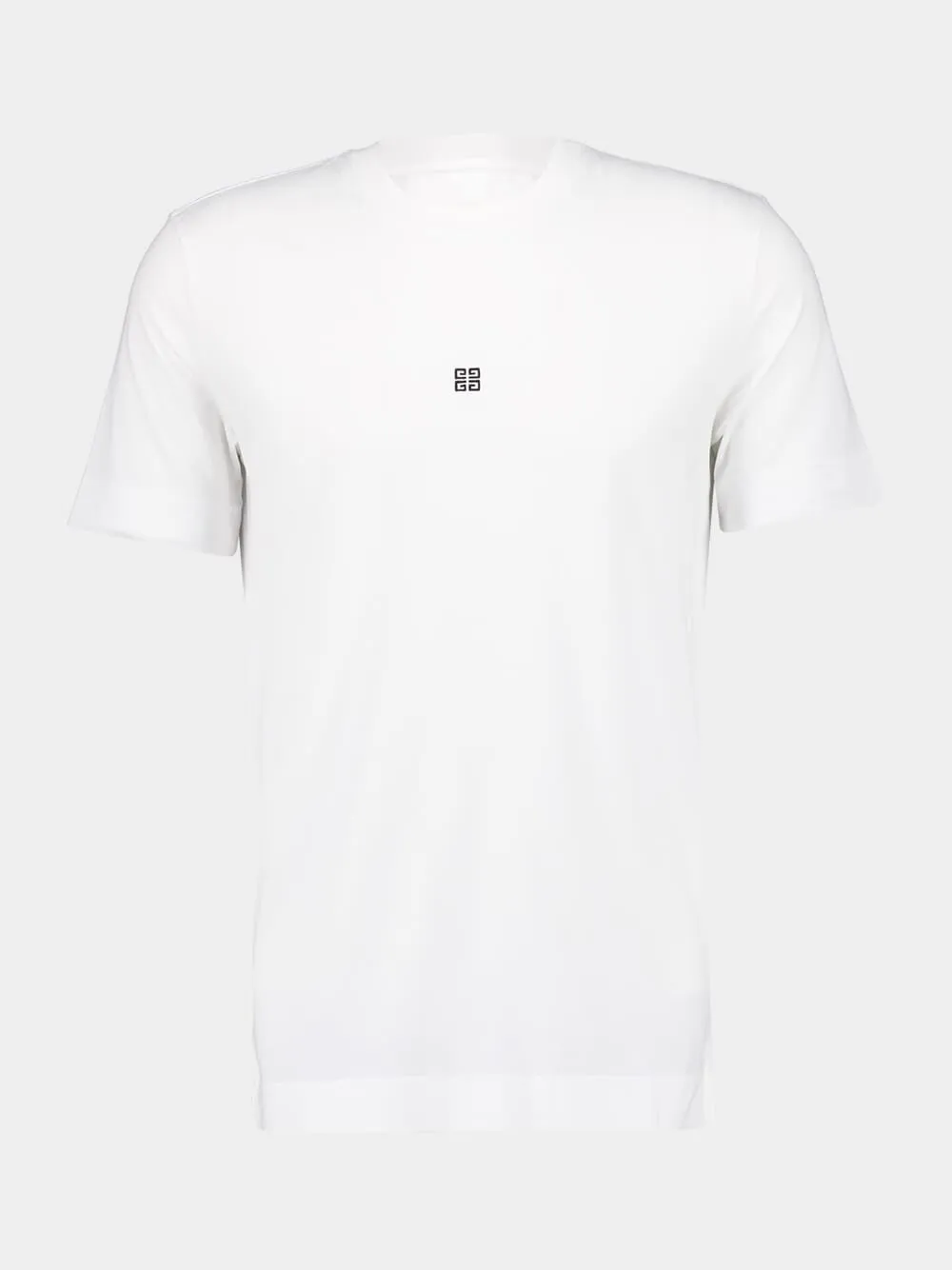White Slim Fit T-Shirt in Cotton with 4G Embroidery sold by Fashion Clinic