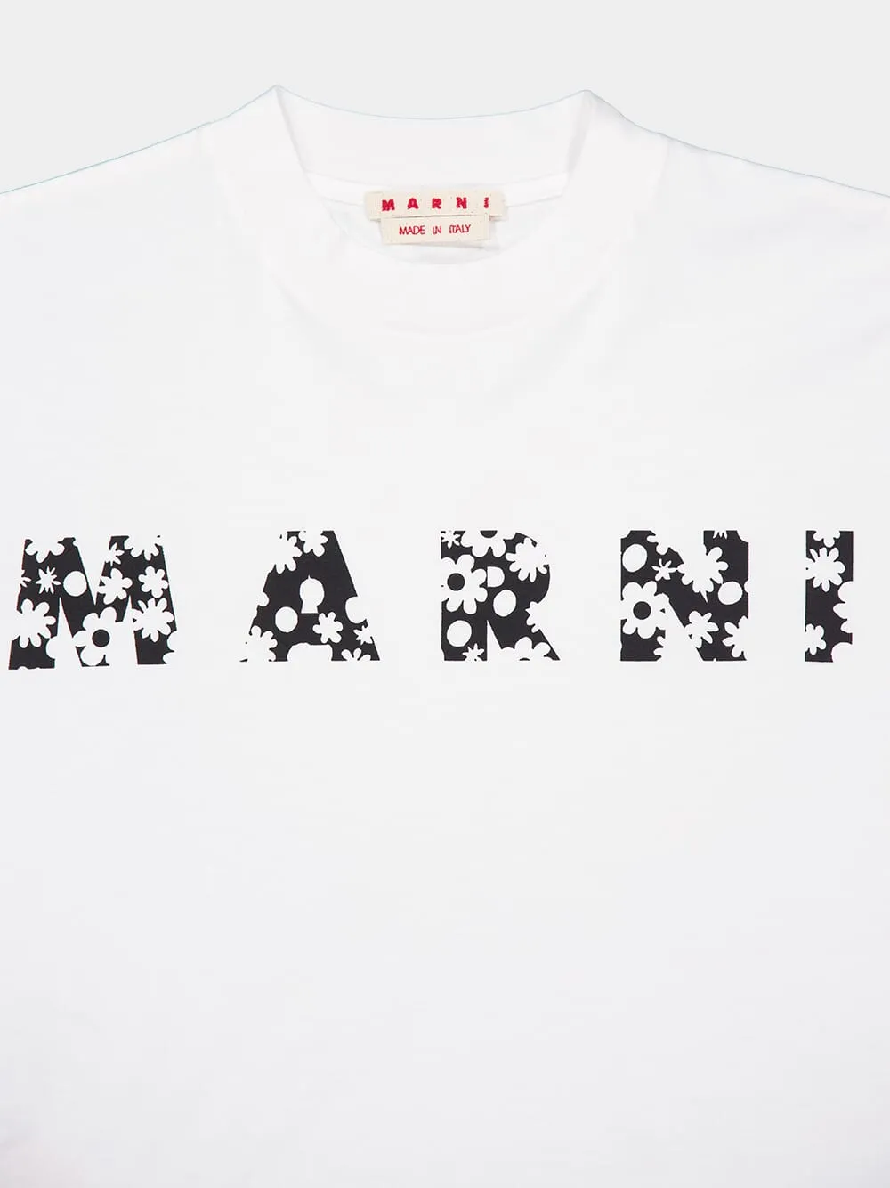 Lily White T-Shirt with Floral Logo Print sold by Fashion Clinic product image thumbnail 3