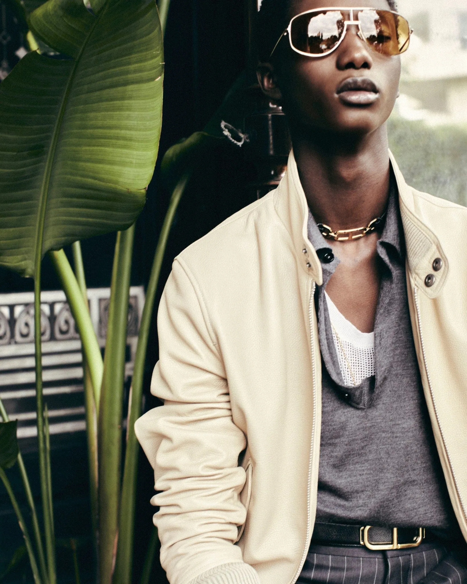 Ivory Fine Poplin Harrington Jacket sold by Fashion Clinic product image thumbnail 2