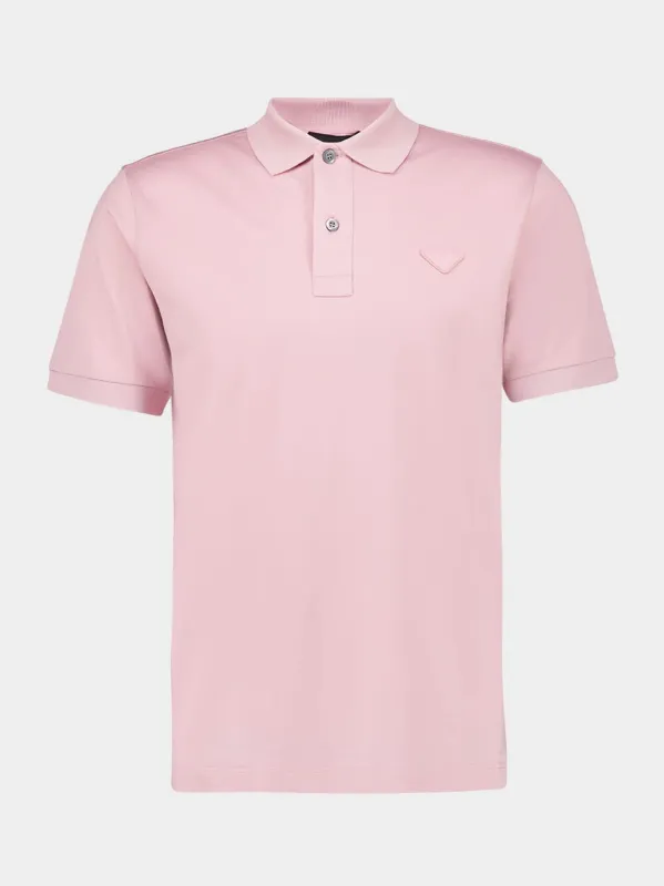 Pink Piqué Polo Shirt sold by Fashion Clinic
