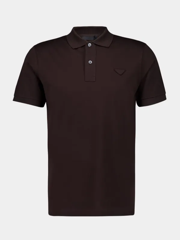 Brown Piqué Polo Shirt sold by Fashion Clinic