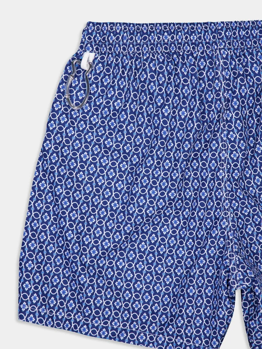 Blue Madeira Vintage Pattern Sustainable Swim Trunk sold by Fashion Clinic product image thumbnail 4