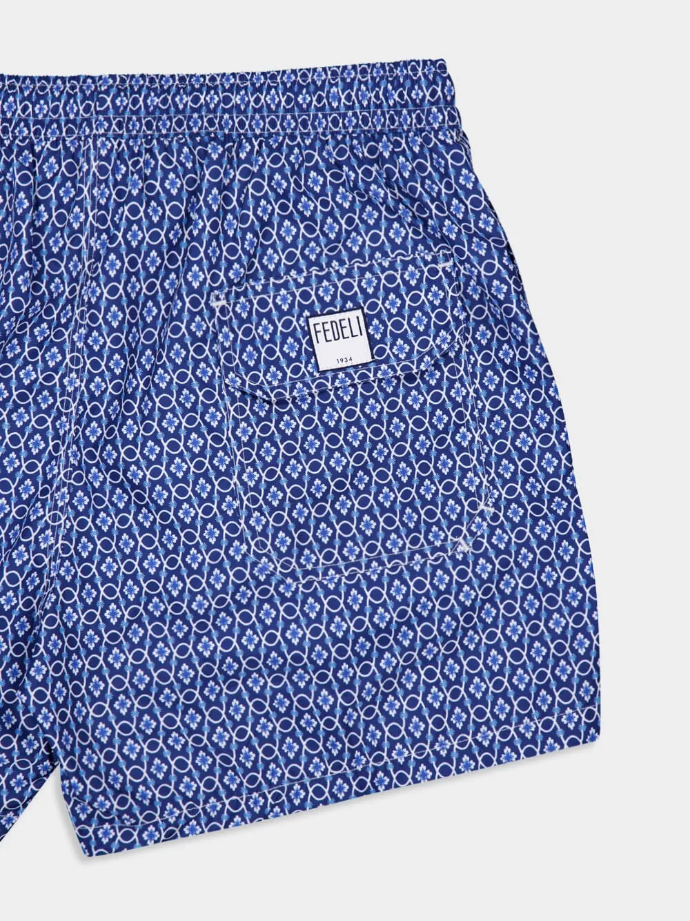 Blue Madeira Vintage Pattern Sustainable Swim Trunk sold by Fashion Clinic product image thumbnail 5