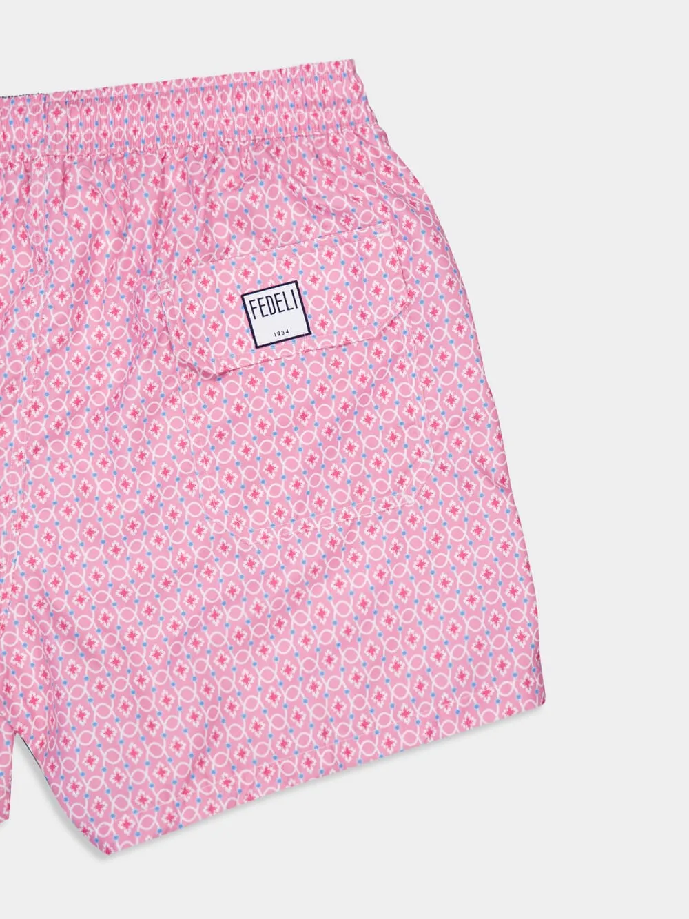 Pink Madeira Vintage Pattern Sustainable Swim Trunk sold by Fashion Clinic product image thumbnail 5
