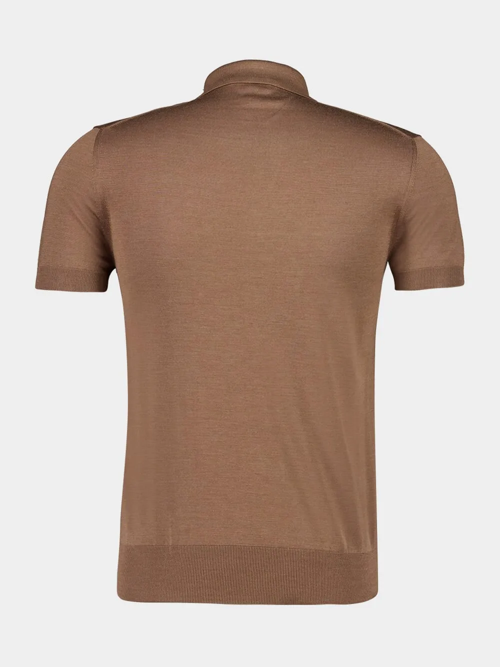 Brown Knitted Polo Shirt sold by Fashion Clinic product image thumbnail 2