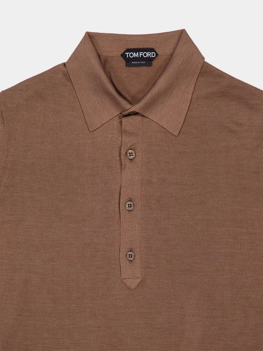 Brown Knitted Polo Shirt sold by Fashion Clinic product image thumbnail 3
