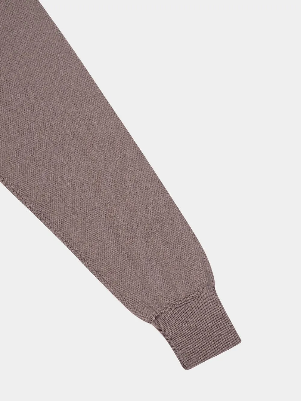 Taupe Buttoned Merino Wool Cardigan sold by Fashion Clinic product image thumbnail 4