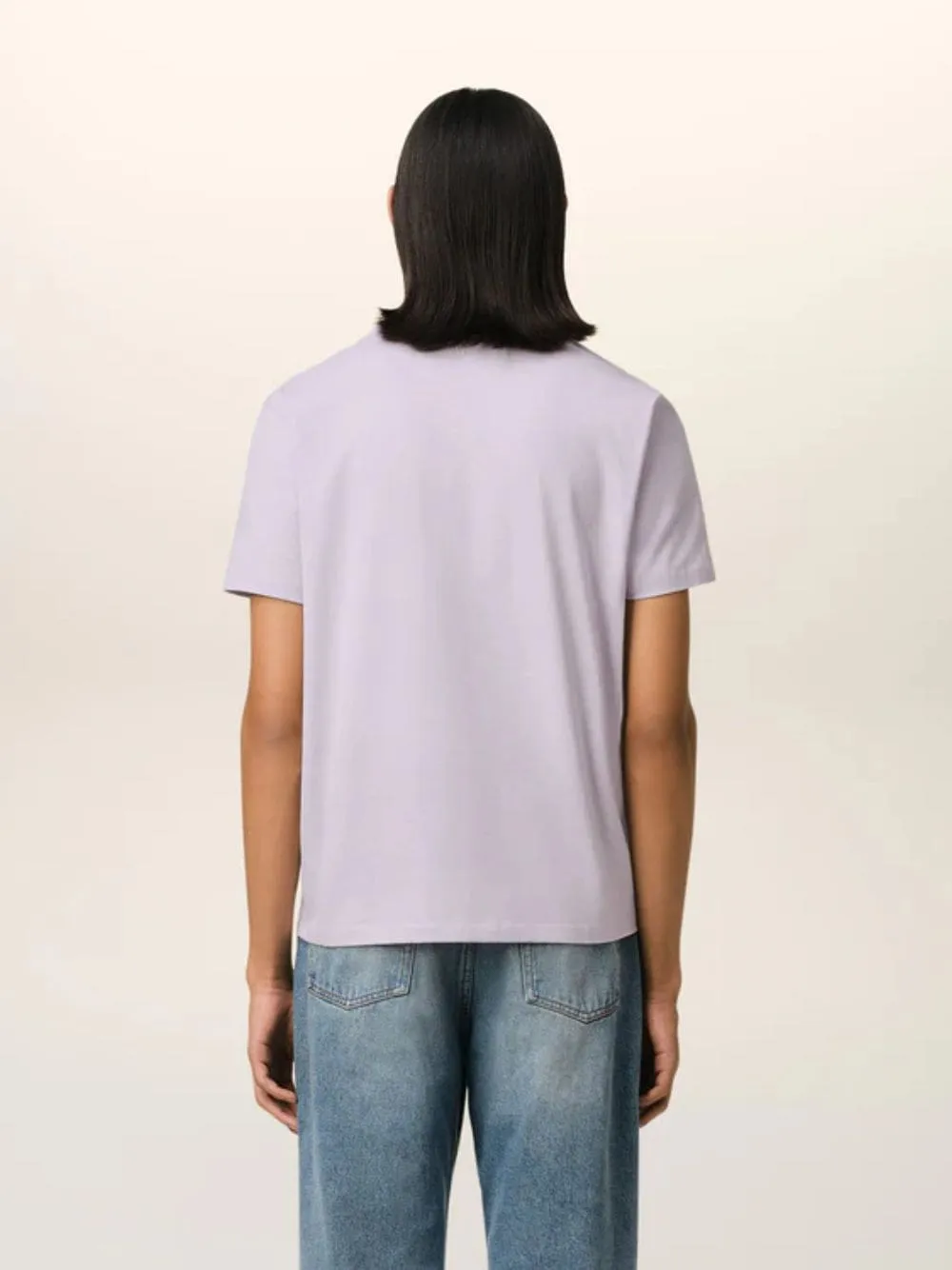 Lilac Cotton T-Shirt with Heart Embroidery sold by Fashion Clinic product image thumbnail 4