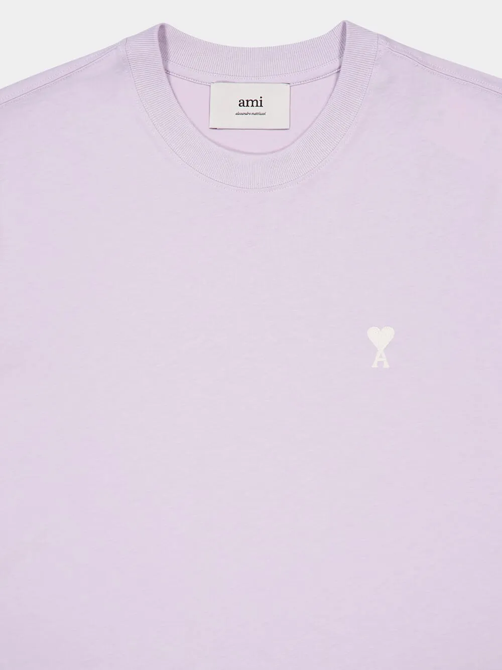 Lilac Cotton T-Shirt with Heart Embroidery sold by Fashion Clinic product image thumbnail 5
